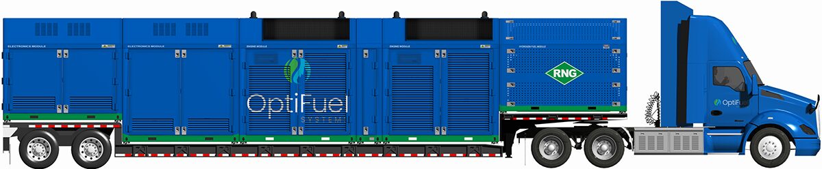 Total-Zero™ RNG 1.4MW Power Generator 48’ Trailer with 650hp RNG Hybrid Class 8 Tractor
