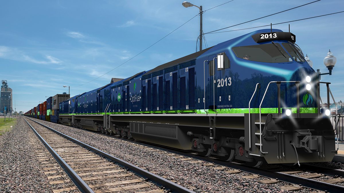 OptiFuel’s Total-Zero™ 5600 hp RNG Line Haul Locomotive