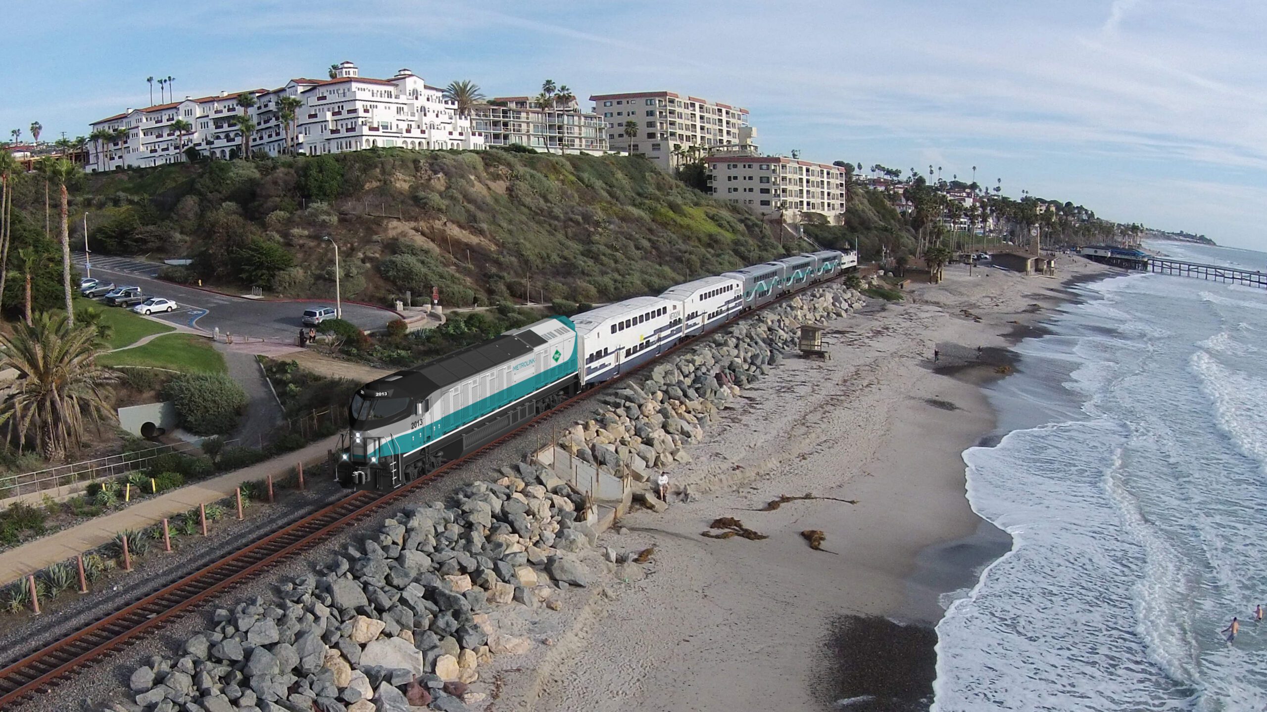 80'Line Haul Locomotive Metrolink San Clemente