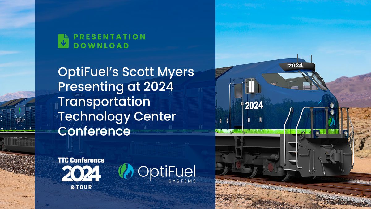 OptiFuel’s Scott Myers Presenting at 2024 Transportation Technology Center Conference